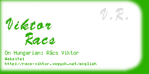 viktor racs business card